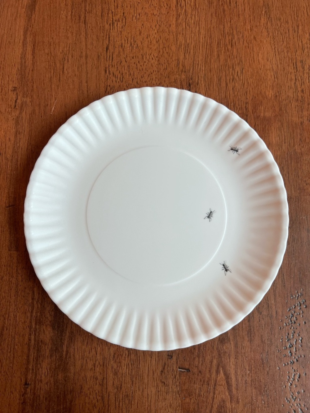 One Hundred 80 Degrees Picnic ANTS Plates Set of 6 Whimsical Kitschy 9in Camping